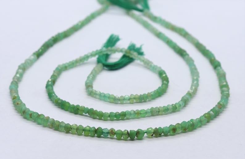 Perles de chrysoprase naturelle facettées pour concevoir un bijou unique