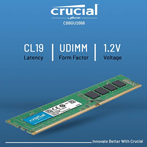 Crucial Basics 8GB DDR4 1.2v 2666Mhz CL19 UDIMM RAM Memory Module for Desktop, Green - Image 3