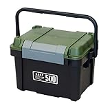JEJアステージ 収納ボックス 日本製 耐荷重500kg キャンプ 工具箱 積み重ね [Xシリーズ シールドボックスシャット 500X] 防災 幅52×奥行36×高さ34.5cm