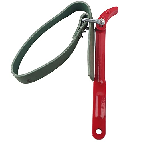 Leapiture Strap Oil Filter Wrench, 12 Inch Belt Type Oil Filter Wrench Remover Car Engine Box Repair Spanner Removal Hand Tool