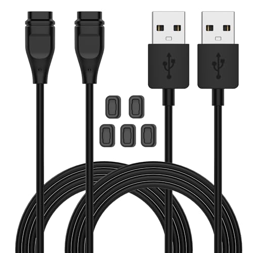 FitTurn Charger & Dust Plug Compatible with Coros Pace 3/Pace 2/Apex 2 Pro/Apex 2/Vertix/Vertix 2 Watch, USB Charging Cable Cord with Dust Covers for Coros Apex 42mm/Apex 46mm/Vertix/Vertix 2