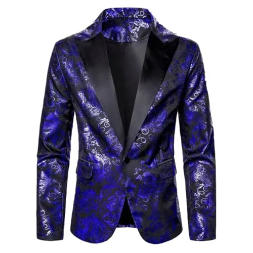 Men's Black Lapel Collar Long Sleeve Suit Jacket for Wedding Party Formal Coat4