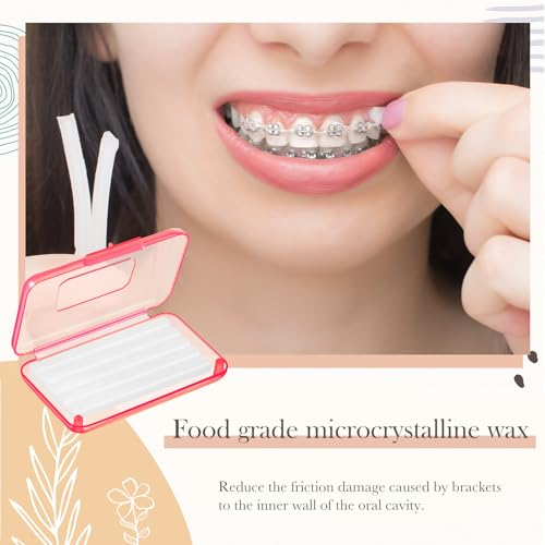 Geiserailie 20 Pack Braces Wax for Teeth New Flavored Dental Orthodontic Wax with Applicator Scraper for Braces Wearer, Oral Appliances, Aligners Patients, Fruit floral Flavors by Geiserailie - Image 6