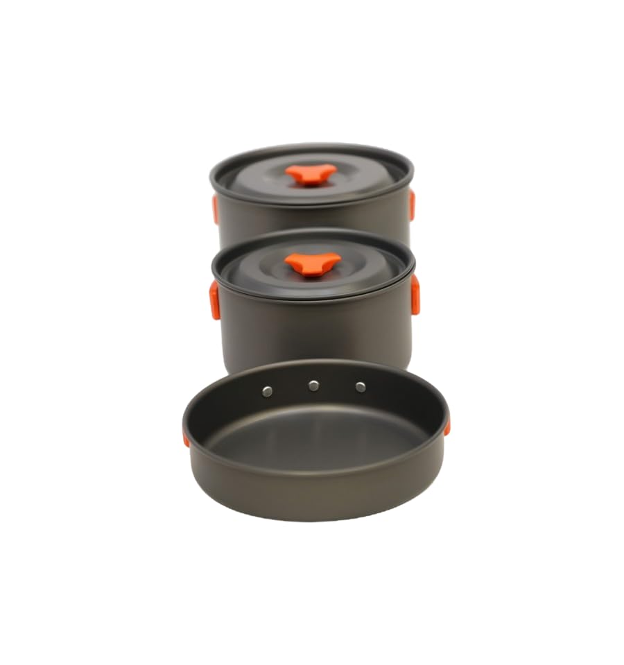 Vango Hard Anodised 4 Person Cook Kit, Grey - Image 2