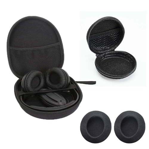 Headphone Case, Large Headphone Carrying Case Universal, Portable Hard Headphone Bag with 1 Small Earphone Box And 2 Headphone Sponge Covers Headphone Case, Large Headphone Carrying Case Universal, Portable Hard Headphone Bag with 1 Small Earphone Box And 2 Headphone Sponge Covers