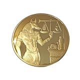 ANCLLO Antike Ägyptische Schutzmünze Anubis, Neue Dekorative Sammlermünze