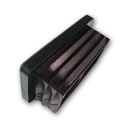 20 tapones, negros, para tubos cuadrados, dimensiones exteriores 50x15mm
