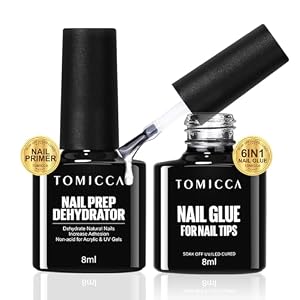 TOMICCA 6-in-1 Nagelkleber und Dehydrator Set