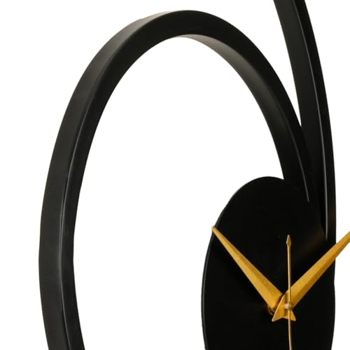 Image of Wakefit Metal Analog Wall Clock Big | 28 Inch | Laser Cut Abstract Home Decor & Gifting Option | for Living Room Study Bedroom & Office Decor | Clokel Metal Wall Clock 700MM Black