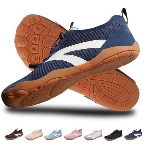 Image of Beach Water Shoes for Women Men Quick Dry Non-Slip Wide Toe Hike Barefoot Footwear for Beach Pool Aqua Swim Surf Walk