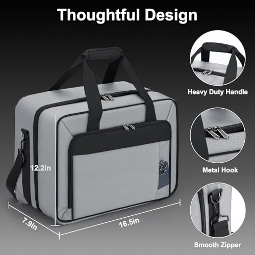 Image of GDNasist Carrying Case Fit for PS5, Travel Thickened Protective Bag Compatible with Playstation 5 Console, Headset, PS5 Controller, Game Discs, and Gaming Accessories, Grey