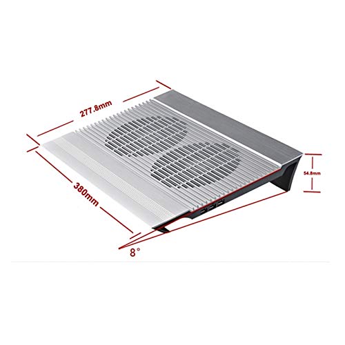 Almohadilla de enfriamiento para laptop con ventiladores duales miniatura 2