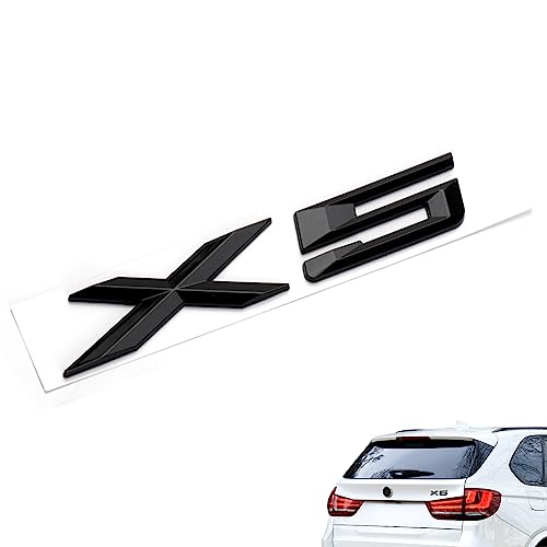 X5 Emblema nero universale auto 3D logo X5 accessori numero lettere bagagliaio posteriore logo distintivo decorazione