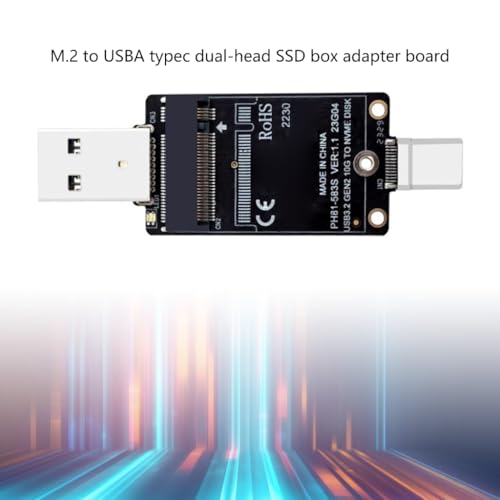 Caja adaptadora M.2 con USB A y USB C doble header miniatura 2