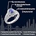 Imagen de Anillo de plata de ley 925 con piedra natal de tanzanita azul ovalada de 1