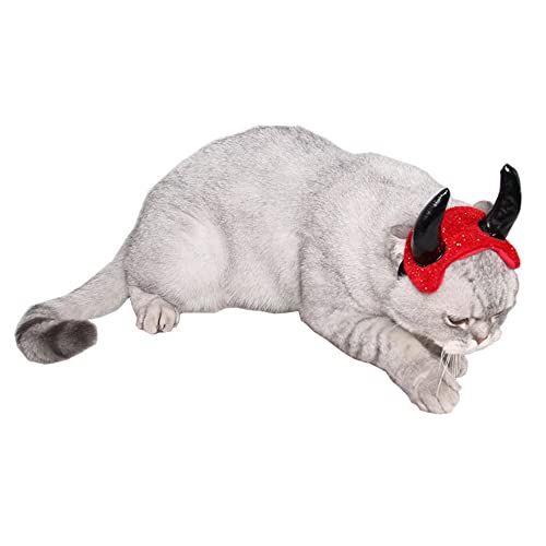 Diadema de Cuernos Demoníacos para Perros y Gatos miniatura 5