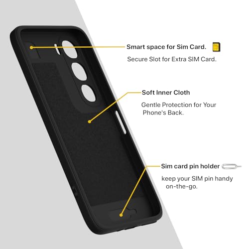 Image of Amazon Basics Back Cover for Vivo Y31 5G Soft Matte Silicone with Camera Protection | Mag-Safe Logo (Not Mag-Safe Compatible) | Shockproof Slim Fit Bumper Case (Black)