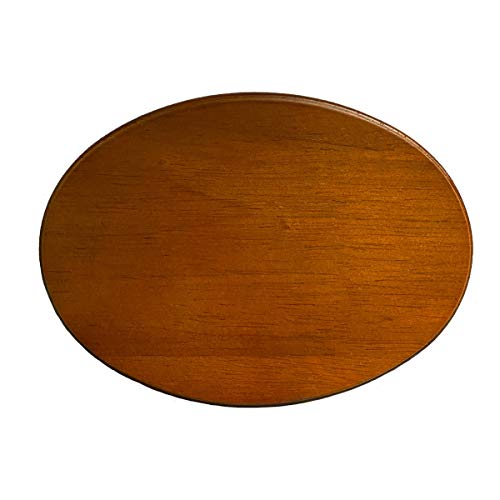 Luna Bean Wooden Platform Base Display Medium Stain Semi-Gloss Finish for Casting Kits - Solid Wood Plaque - Oval