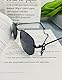 LANLANG Sonnenbrille für herren Damen mit Kettenaccessoires, unregelmäßige schwarze Metallrahmen und modisches Design, Anti-UV, blockierende blendende Blendung blockieren