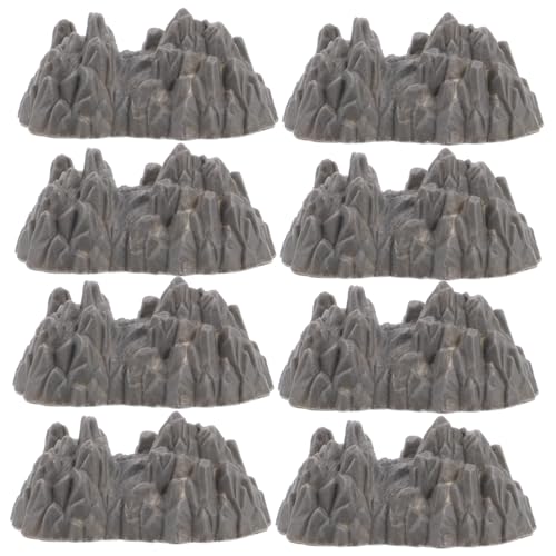Gatuida Realistic Mini Rockery Ornament Set 20pcs Artificial Rocks Simulation Mountain Model Scenery Simulation Mountain Micro Garden Decor