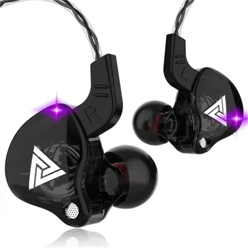 ALYNIC QKZ AK6 Earbuds Wired in Ear Headphones Wired with 3.5mm Jack Wired Earbuds with Mic,HiFi Heavy Bass Earbuds Noise Cancelling Sports Music Gaming Headphone for Phones Ipad Mp3 Player (Black)