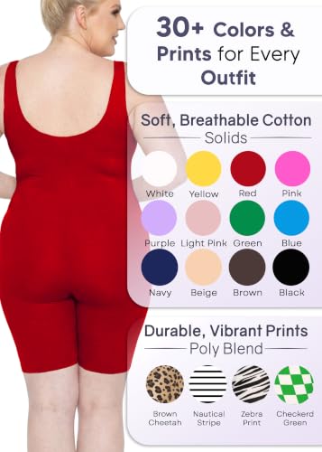 Image of STRETCH IS COMFORT Womens Plus Size Tank Unitard Athletic Rompers For Women