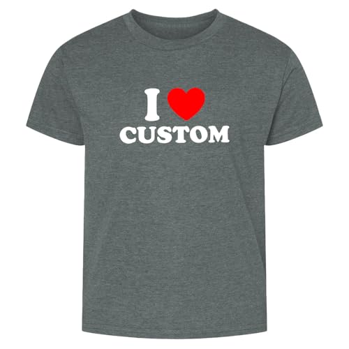 Custom Text I Love My Boyfriend/Girlfriend Design Youth T-Shirt, Personalized Youth Shirt For Girlfriend, Custom Youth Tee For Boyfriend, Custom Boyfriend Youth Shirt4