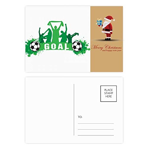 Cartes postales football Père Noël lot de 20 pour fans de sports