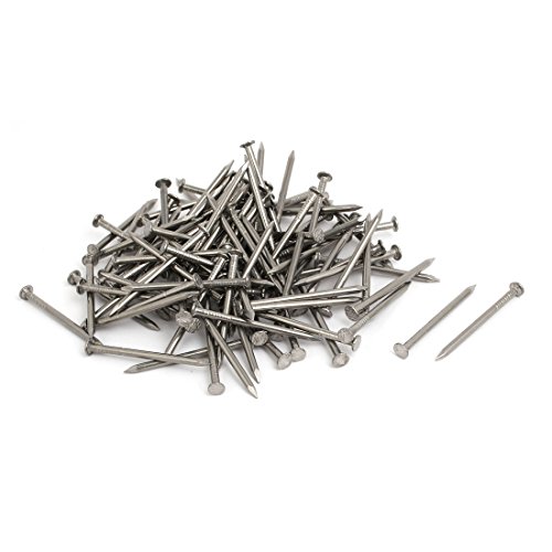 Aexit 1.5-inch Length Fastener 316 Stainless Steel Cement Wood Sliding Nail Silver Tone 100pcs Model:57as565qo574