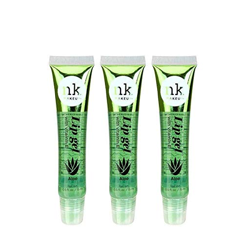 3 PACK!! NICKA K NEW YORK Lip Gel Color with Vitamin E (Bubble Gum & Aloe & Coconut)