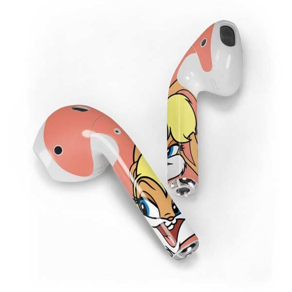 Skinit Decal Audio Skin Compatible with Apple AirPods - Officially Licensed Looney Tunes Lola Bunny Zoomed in Design
