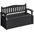 Homall 75 Gallon Outdoor Storage Benches Lockable Deck Box with Waterproof and UV Resistant, Waterproof Storage Box for Patio Furniture, Tools, Cushions (Black)