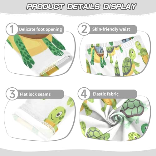 Toddler Girls Leggings Printed Yoga Pants Leggings Green Turtle for Kids3