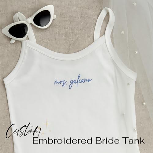 Embroidered Custom Bride Crop Top Personalized Mrs Tank Top Wifey Tshirt Bachelorette Shirts Bride Tank Tops for Women Wife of the Party Shirt Future Mrs Gifts Bachelorette Gifts for Bridesmaids2
