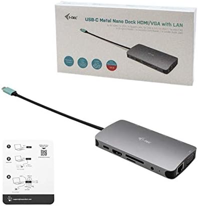 USB-C Metal Nano Dock HDMI/VGA LAN Power Delivery 100W miniatura 7