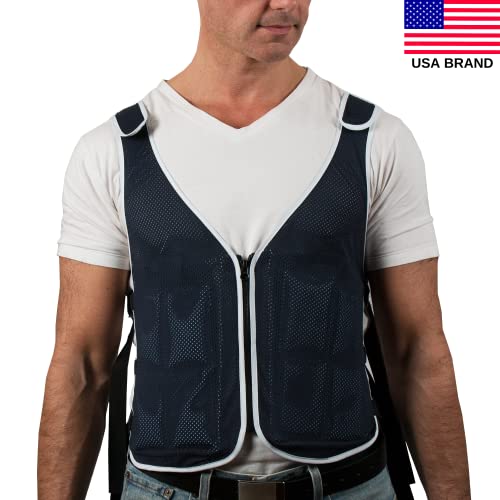 Cooling Vest For Men & Women. Adjustable Body Cooling Products, S - Xxl, 4 X Ice Gel Pack, Lightweight Ice Shirts For Motorcycle, Mascots Suit, Ms, Cooking, & To Stay Cool Outside #TOP1
