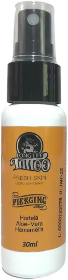 Spray para Piercing Fresh Skin 30ml Vegano Acalma a pele perfurada