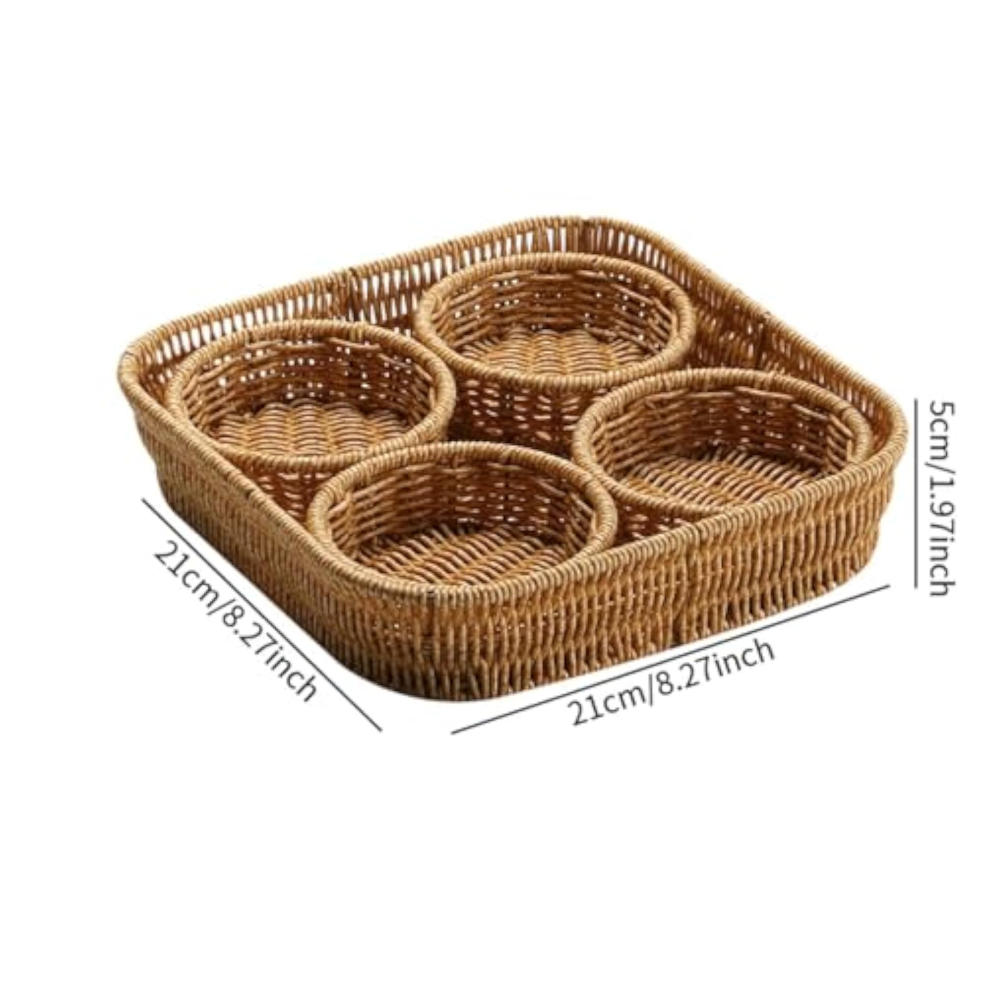 Woven Fruit Basket Snack Tray for Hotel Vegetables