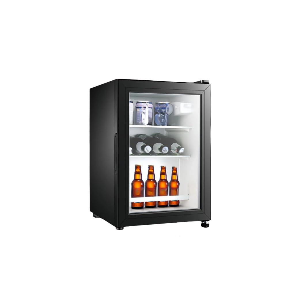 Amazon | Tcrciuk 冷蔵庫ミニ 飲料ガラスのドア 飲み物用 冷温庫