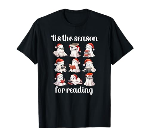 Temporada divertida de Navidad para amantes de los libros de Halloween para leer Camiseta