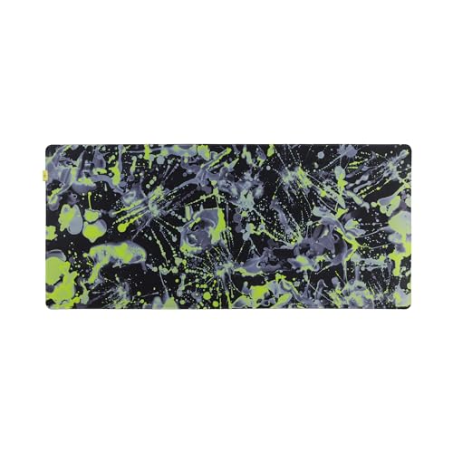 ONEofZERO Large Premium Desk Pad for Home, Office and Gaming|Anti-Slip Rubber Bottom Boundless and Sound Dampening|Splatter - Acid Rewind, 40cm (L) x 90cm (W)