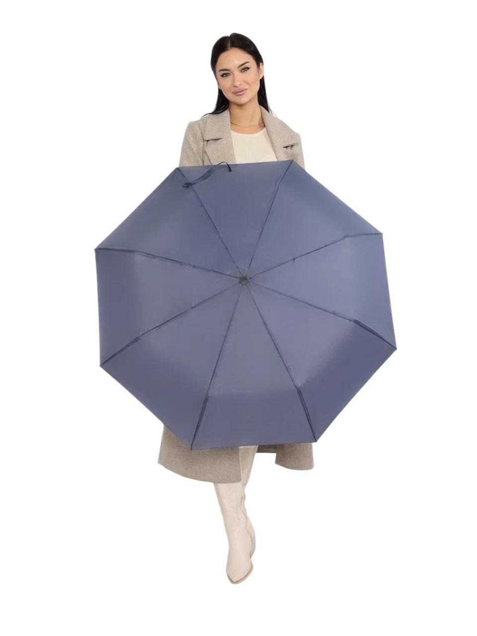 Windproof Travel Umbrella - Compact, Light, Full Automatic Open/Close - Folding Backpack Umbrella for Rain & Sun UV Preotection For Men & Women, Unbreakable 8 Fiberglass Ribs UK Design (Graphite)