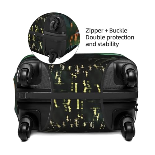 Hacker Attack Travel Luggage Cover Suitcase Protector Washable Elastic Suitcase Cover Anti-Scratch Luggage Protector X-Large Travel Suitcase Baggage Cover Fits 18-32 Inch Suitcase4