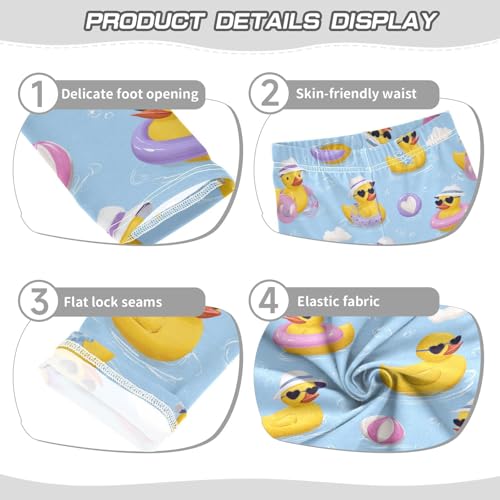 Cute Duck Colorful Beach Ball Girls Leggings Kids Yoga Pants Dance Active Tights 4T3