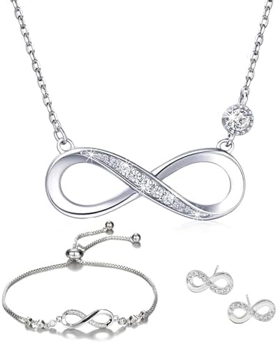 Jewellery Sets 925 Sterling Silver Necklace Bracelet and Earrings...