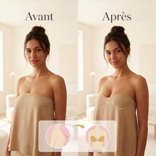 Soutien-gorge adhésif push-up réutilisable pour petits et grands décolletés