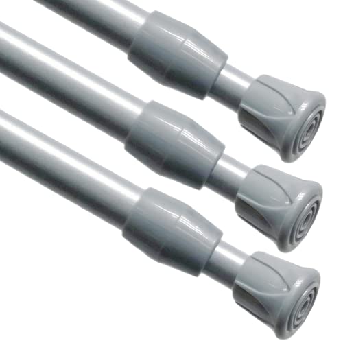 Lot de 3 barres de serrage extensibles - Sans perçage - Pour store, armoire, projets de bricolage - Blanc - 30 à 50 cm - Diamètre : 13 mm