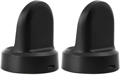 Miniatura 2 de Kissmart para Gear S3 Charger, base de carga de repuesto para Samsung Gear S3 Frontier, reloj inteligente clásico (paquete de 2)