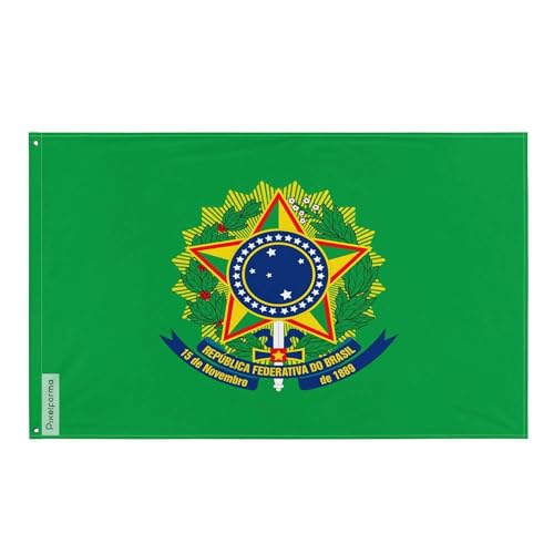 Drapeau Président du brésil avec 10 œillets pour fixation stable