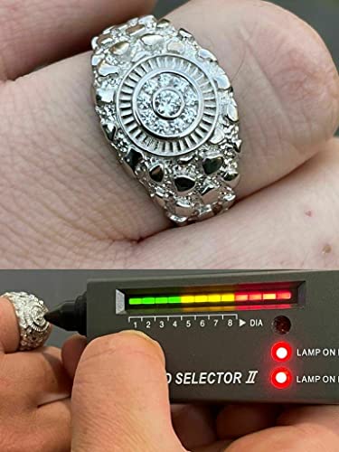 Men's 0.5ct Moissanite Ring - Real Solid 925 Sterling Silver Cluster Nugget Ring - Iced Hip Hop Nugget Men's Ring Sizes 6-13 - Real Moissanite Stones2